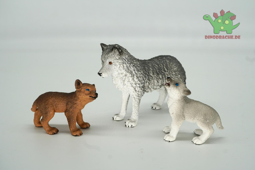 Schleich Wolfsmutter mit Welpen 42472
